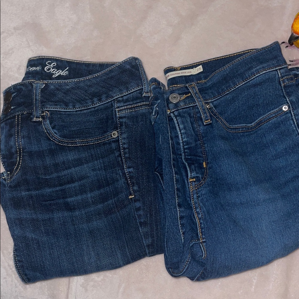 American Eagle Outfitters Dark Blue Flare Jeans